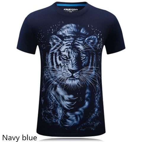 mens fashion brand t shirts 2016 new style 3d animal Owl/Skull/wolf/ fox Digital Printed T Shirt Hip Hop Funny O-Neck Tee Shirt - Wolfmall