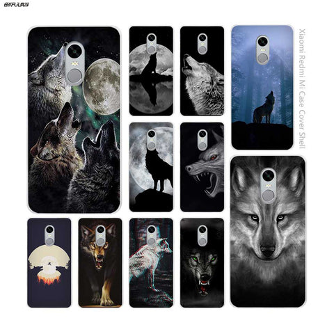 BiNFUL Hot Sale The Wolf Clear Cover Case Coque for Xiaomi Redmi Mi Note 3 3s 4 4A 4X 5 5S 5C 6 Pro - Wolfmall