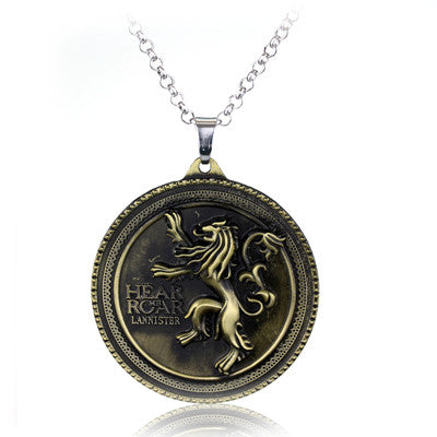 Cosplay Movie Necklaces Game of Thrones Necklace House Stark Winter Coming Vintage Wolf Necklaces Pendants Women Men Jewelry - Wolfmall