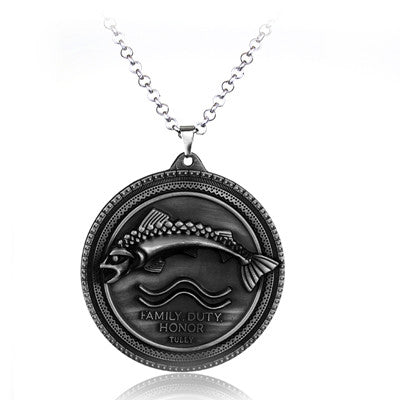 Cosplay Movie Necklaces Game of Thrones Necklace House Stark Winter Coming Vintage Wolf Necklaces Pendants Women Men Jewelry - Wolfmall