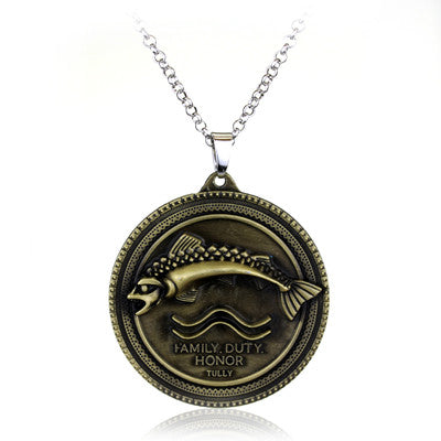 Cosplay Movie Necklaces Game of Thrones Necklace House Stark Winter Coming Vintage Wolf Necklaces Pendants Women Men Jewelry - Wolfmall