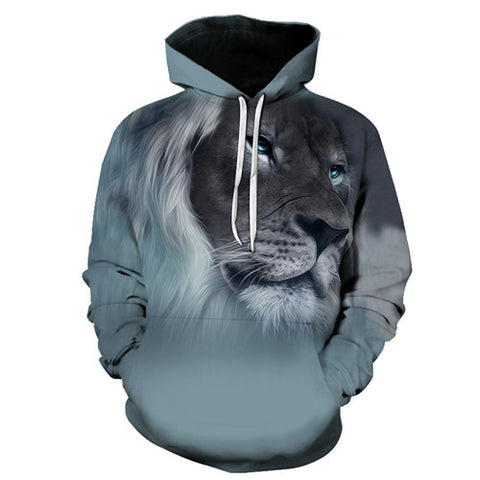 Hot 2018 Sale Brand Wolf Printed Hoodies Men 3D Sweatshirt Quality Plus size Pullover Novelty 6XL Streetwear Male Hooded Jacket - Wolfmall