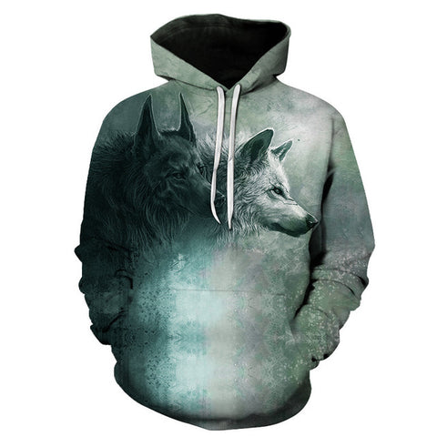 Wolf Printed Hoodies Men 3d Hoodies Brand Sweatshirts Boy Jackets Quality Pullover Fashion Tracksuits Animal Streetwear Out Coat - Wolfmall