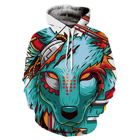 Wolf Printed Hoodies Men 3d Hoodies Brand Sweatshirts Boy Jackets Quality Pullover Fashion Tracksuits Animal Streetwear Out Coat - Wolfmall