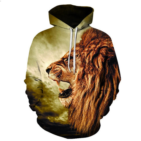 Wolf Printed Hoodies Men 3d Hoodies Brand Sweatshirts Boy Jackets Quality Pullover Fashion Tracksuits Animal Streetwear Out Coat - Wolfmall