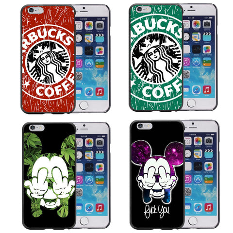 Cool Animal  Lion Wolf Mickey Mouse Hard Pattern Phone Case for iphone 7 7Plus 5 5S 6 6S Plus 8 8Plus X 10 Coque Capa Cover - Wolfmall
