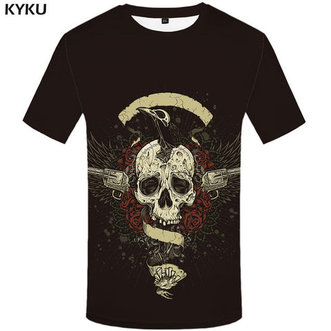 KYKU Brand Flame T Shirt Wolf T-shirts Aggressive Anger Shirts 3d T Shirt Animal T-shirt Men Hip Hop 2017 Homme Casual Shirts - Wolfmall