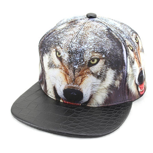 Fashion Unisex Cartoon Wolf Pattern Baseball Cap Hip-hop Adjustable s Hat - Wolfmall