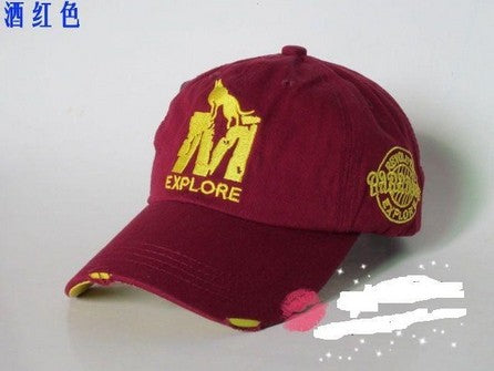 Free shipping 1 PCS 2016 New The Letter M Wolf Cotton Baseball Caps For Men And Women Summer Fashion Embroidery Sun Hats 6 Color - Wolfmall
