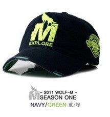 Free shipping 1 PCS 2016 New The Letter M Wolf Cotton Baseball Caps For Men And Women Summer Fashion Embroidery Sun Hats 6 Color - Wolfmall