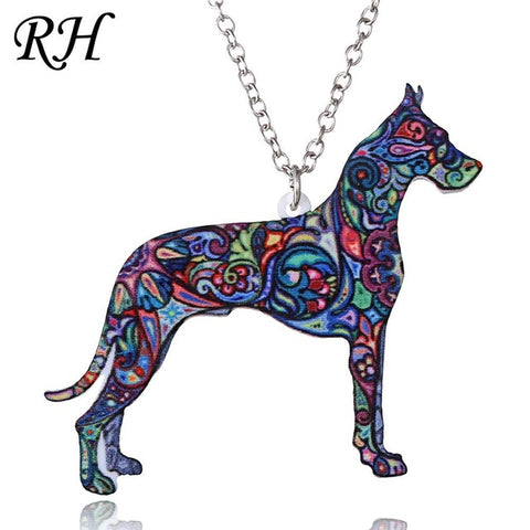 Acrylic Animal Necklace Pet Cat Dragon Pig Bird Wolf Horse Fish Dog Necklace Women Bohemia Jewelry Pendant Ethnic Long Necklace - Wolfmall