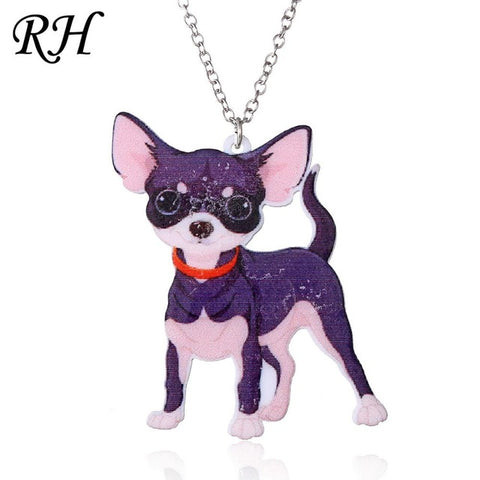 Acrylic Animal Necklace Pet Cat Dragon Pig Bird Wolf Horse Fish Dog Necklace Women Bohemia Jewelry Pendant Ethnic Long Necklace - Wolfmall