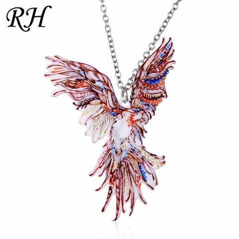 Acrylic Animal Necklace Pet Cat Dragon Pig Bird Wolf Horse Fish Dog Necklace Women Bohemia Jewelry Pendant Ethnic Long Necklace - Wolfmall