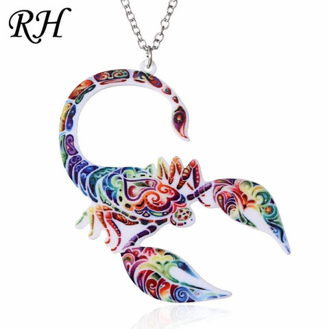 Acrylic Animal Necklace Pet Cat Dragon Pig Bird Wolf Horse Fish Dog Necklace Women Bohemia Jewelry Pendant Ethnic Long Necklace - Wolfmall
