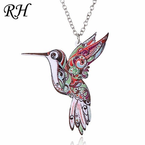 Acrylic Animal Necklace Pet Cat Dragon Pig Bird Wolf Horse Fish Dog Necklace Women Bohemia Jewelry Pendant Ethnic Long Necklace - Wolfmall