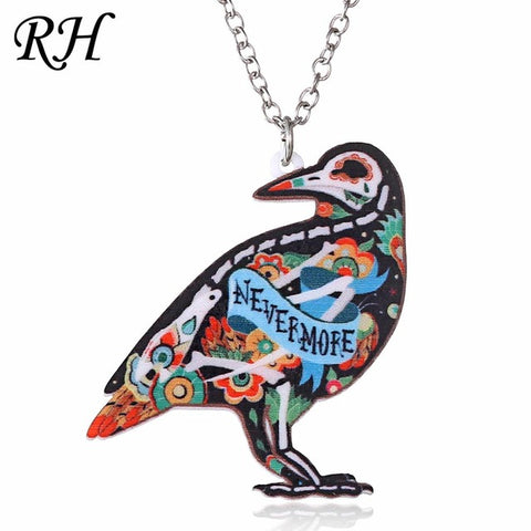 Acrylic Animal Necklace Pet Cat Dragon Pig Bird Wolf Horse Fish Dog Necklace Women Bohemia Jewelry Pendant Ethnic Long Necklace - Wolfmall
