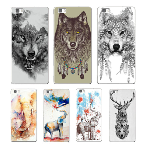 Elephant wolf soft TPU cover for huawei p8 p9 Lite NOVA MATE 8 9 honor 8 case for huawei p8 lite 2017 P10 phone capa - Wolfmall