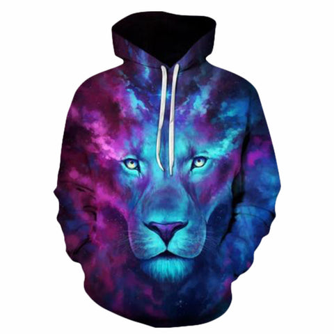 Men Hoodie Sweatshirts Womens Long Sleeve 3D Hoodies Animal Cat Wolf Lion Tiger Print Hip Hop Streetwear Pullover Jacket Hoody - Wolfmall