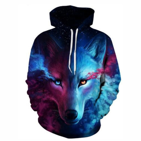 Men Hoodie Sweatshirts Womens Long Sleeve 3D Hoodies Animal Cat Wolf Lion Tiger Print Hip Hop Streetwear Pullover Jacket Hoody - Wolfmall
