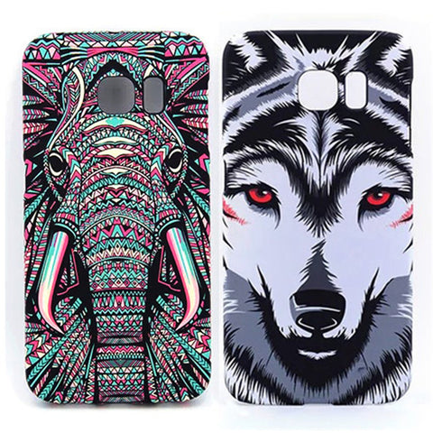 Amazing Jungle Animal Elephant Tiger Wolf Night Glow Slim Phone Case For Samsung Galaxy S6 S6Edge S7 S7Edge S8 S8Plus Cover Capa - Wolfmall