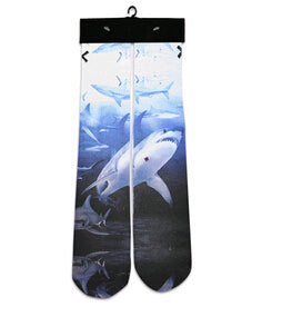 2018 new High Socks 3D printed animal wolf tiger cats long Socks funny harajuku  socks fashion warm brand 3D Sock 1pair - Wolfmall