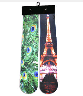 2018 new High Socks 3D printed animal wolf tiger cats long Socks funny harajuku  socks fashion warm brand 3D Sock 1pair - Wolfmall