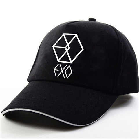 YOUPOP KPOP EXO THE WAR Wolf EXACT EXODUS  Album Baekhyun Chanyeol Black Baseball Cap Hip-hop Cap Men Women Hats - Wolfmall