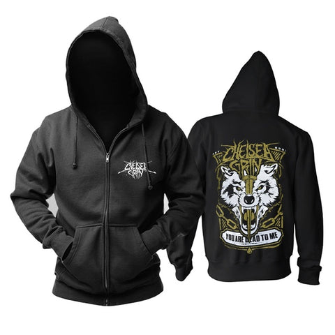11 designs Zipper Sweatshirt Chelsea Grin Rock Cotton wolf hoodies shell jacket brand punk death heavy metal sudadera fleece - Wolfmall