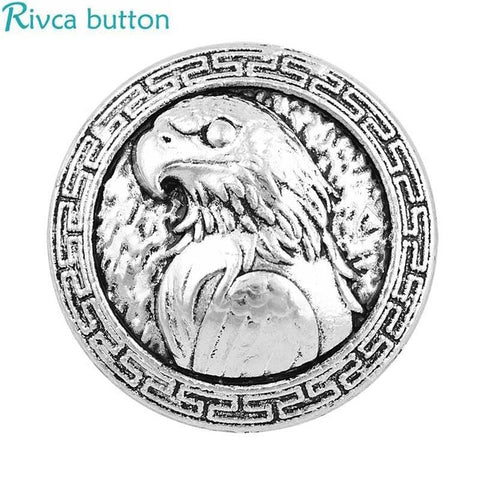 Rivca Snap Button Jewelry Newest DIY 18mm lion tiger leopard wolf Snap Button Fit Charm leather alloy fashion Bracelet jewelery - Wolfmall