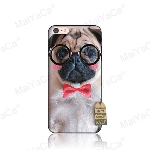 MaiYaCa Dog And Cat With Glasses Wolf Coque Shell Phone Case for Apple iPhone 8 7 6 6S Plus X 5 5S SE Cover - Wolfmall