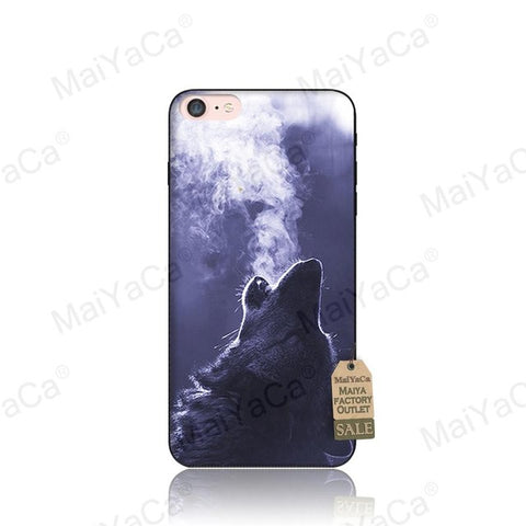 MaiYaCa Dog And Cat With Glasses Wolf Coque Shell Phone Case for Apple iPhone 8 7 6 6S Plus X 5 5S SE Cover - Wolfmall