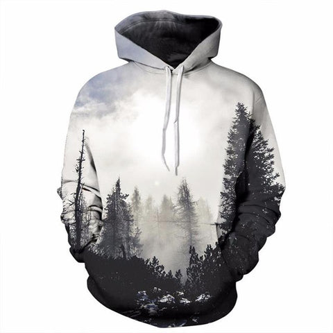 2017 Hot Sell Hooded 3D Wolf head Sweatshirts Men/women Hoodies Print Wolf Autumn 3d print Fashion Couple Hooded Sweatshirts - Wolfmall