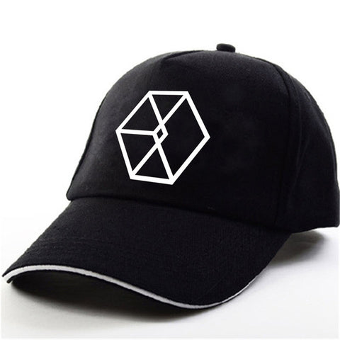 YOUPOP KPOP EXO THE WAR Wolf EXACT EXODUS  Album Baekhyun Chanyeol Black Baseball Cap Hip-hop Cap Men Women Hats - Wolfmall