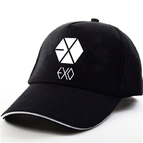 YOUPOP KPOP EXO THE WAR Wolf EXACT EXODUS  Album Baekhyun Chanyeol Black Baseball Cap Hip-hop Cap Men Women Hats - Wolfmall