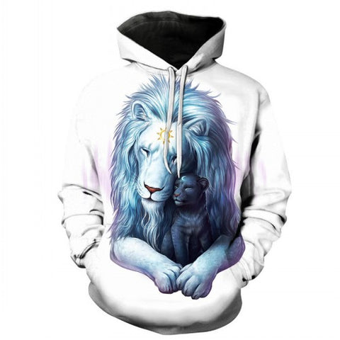 Ice Fire Wolf Hoodies 3D Men Women Sweatshirts Fashion Pullover Autumn Tracksuits Harajuku Outwear Casual Animal Male Jacket - Wolfmall