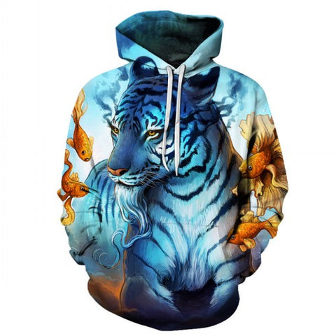 Ice Fire Wolf Hoodies 3D Men Women Sweatshirts Fashion Pullover Autumn Tracksuits Harajuku Outwear Casual Animal Male Jacket - Wolfmall
