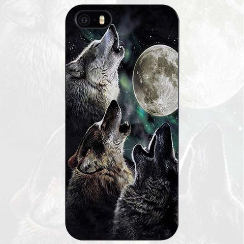The Wolf Black Plastic Case Cover Shell for iPhone Apple 4 4s 5 5s SE 5c 6 6s 7 Plus - Wolfmall
