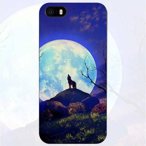 The Wolf Black Plastic Case Cover Shell for iPhone Apple 4 4s 5 5s SE 5c 6 6s 7 Plus - Wolfmall