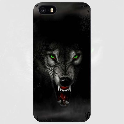 The Wolf Black Plastic Case Cover Shell for iPhone Apple 4 4s 5 5s SE 5c 6 6s 7 Plus - Wolfmall