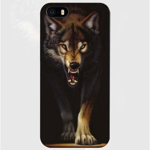 The Wolf Black Plastic Case Cover Shell for iPhone Apple 4 4s 5 5s SE 5c 6 6s 7 Plus - Wolfmall