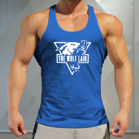 Muscle Fitness Men's Sleeveless Vests 2017 Bodybuilding New The Wolf Lair Solid Color Cotton Breathable Singlets Gyms Tank Tops - Wolfmall