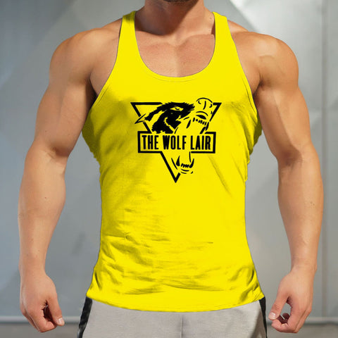 Muscle Fitness Men's Sleeveless Vests 2017 Bodybuilding New The Wolf Lair Solid Color Cotton Breathable Singlets Gyms Tank Tops - Wolfmall
