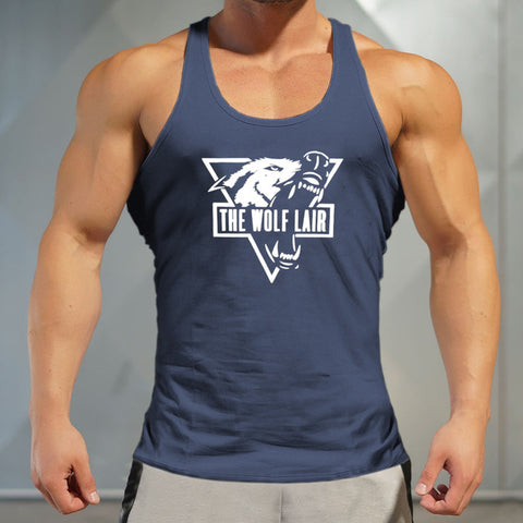 Muscle Fitness Men's Sleeveless Vests 2017 Bodybuilding New The Wolf Lair Solid Color Cotton Breathable Singlets Gyms Tank Tops - Wolfmall