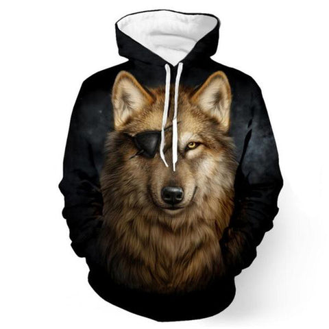 ONSEME Unisex-Adult Long Sleeve Hooded Sweatshirts Cool Wolf 3D Hoodie Pullovers Sweatshirt Outwear Drop Ship - Wolfmall