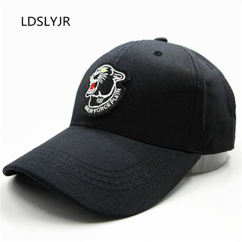 LDSLYJR 23 style Wolf  leopard  tiger bear embroidery cotton black Baseball Cap Adjustable Snapback Hats for kids and adult size - Wolfmall