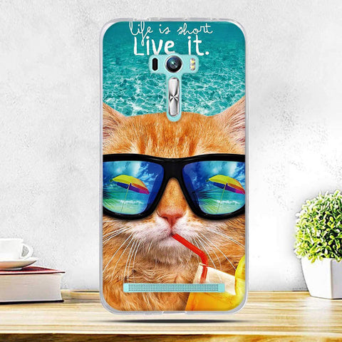 Case for Asus Zenfone Selfie ZD551KL Cover Thin Soft Silicone TPU Cart WOLF Phone Case for Asus ZenFone Selfie ZD551KL 5.5" Bags - Wolfmall