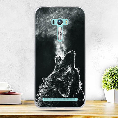 Case for Asus Zenfone Selfie ZD551KL Cover Thin Soft Silicone TPU Cart WOLF Phone Case for Asus ZenFone Selfie ZD551KL 5.5" Bags - Wolfmall