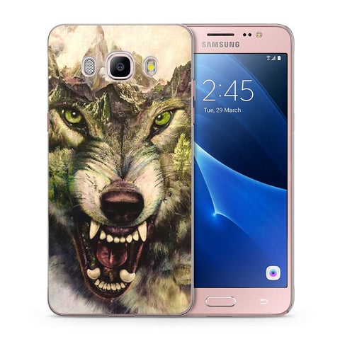 For Samsung Galaxy A3 A5 2016 2015 2017 prime J1 J2 J3 J5 J7 G530H S8/plus Note 8 TPU Silicon Colorful Wolf Cool Cover Case C104 - Wolfmall