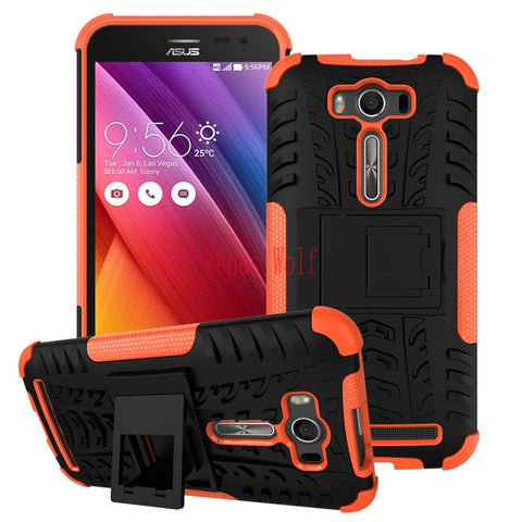 for ASUS Zenfon 2 Laser Z00ED ZE500KL ZE 500KL 500 ZE500 KL Z00E  Case Hard PC+Silicone Phone Bag Case for ASUS_Z00ED Cover - Wolfmall